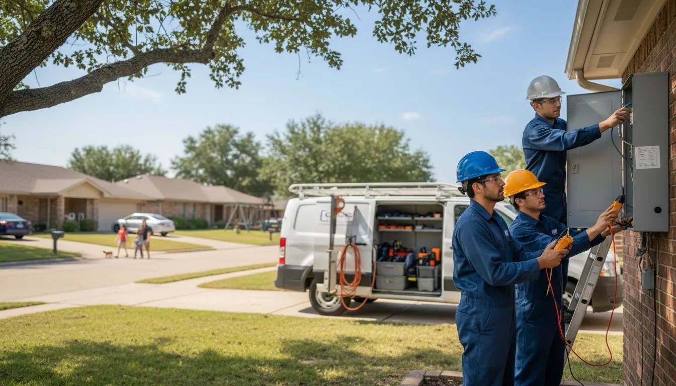 Certified electrician providing emergency electrical services in Pep, NM